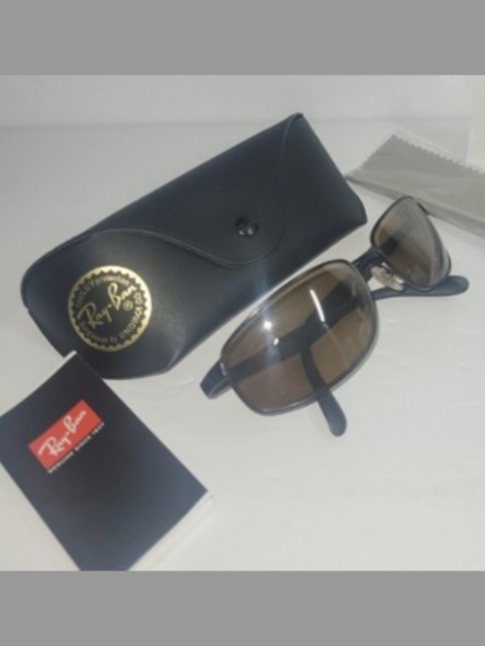 Ray-Ban RB3254 006 Sunglasses Black FRAMES ONLY Wrap Metal 61-16 Italy w/Case